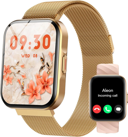 Smart Watch for Women, 1.91" HD Touch Screen Fitness Watch(Answer/Make Calls),100+ Sports Modes IP68 Waterproof for Android iPhones, 24H Heart Rate Blood Oxygen Sleep Monitor