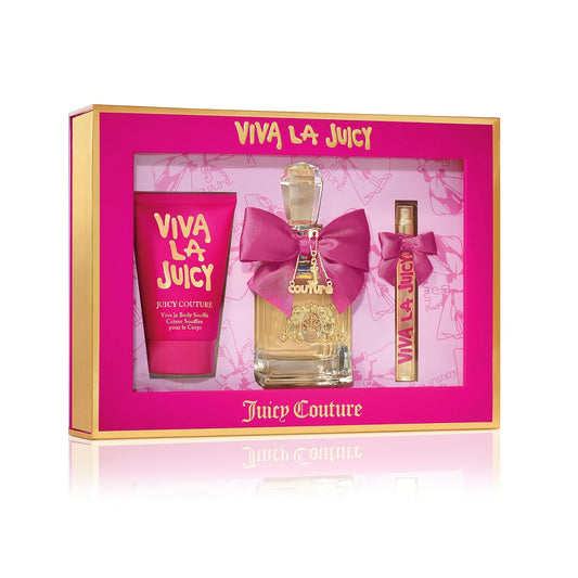 ,3 Piece Fragrance Set Viva La Juicy Eau De Parfum,Women's Perfume Set Includes EDP Spray Perfume,Mini Perfume & Body Lotion -Fruity & Sweet Travel Perfume & Travel Body Lotion for Women