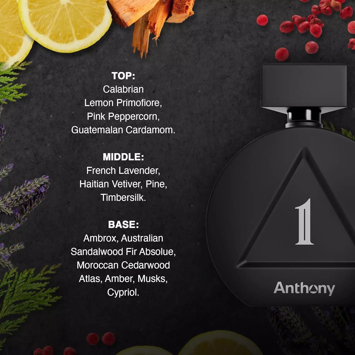 One Eau de Parfum for Men, Intriguing, Irresistibly Fresh and Smooth, With Lemon, Lavender, Pine, and Smoldering Sandalwood, 3.4 Fl Oz
