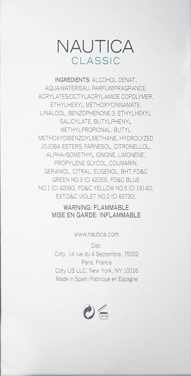 Nautica Classic Eau de Toilette for Men - Citrusy and Earthy Scent - Aromatic Notes of Bergamot, Jasmine, and Musk - Great for Everyday Wear - 3.4 Fl Oz