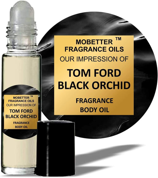 ' Our Impression of TF Black Orchid Men Body Oil 1/3 oz roll on Glass Bottle