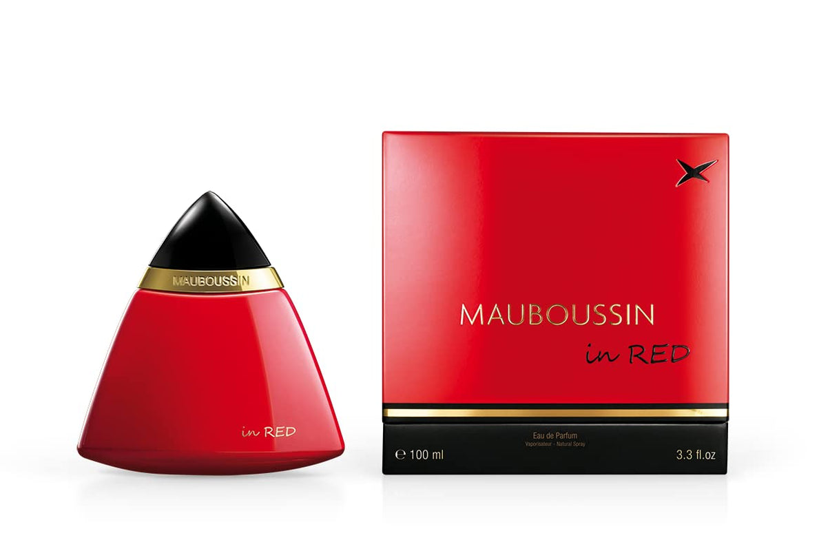 Mauboussin - In Red 100ml (3.3 Fl Oz) - Eau de Parfum for Women - Oriental, Floral & Woody Scents