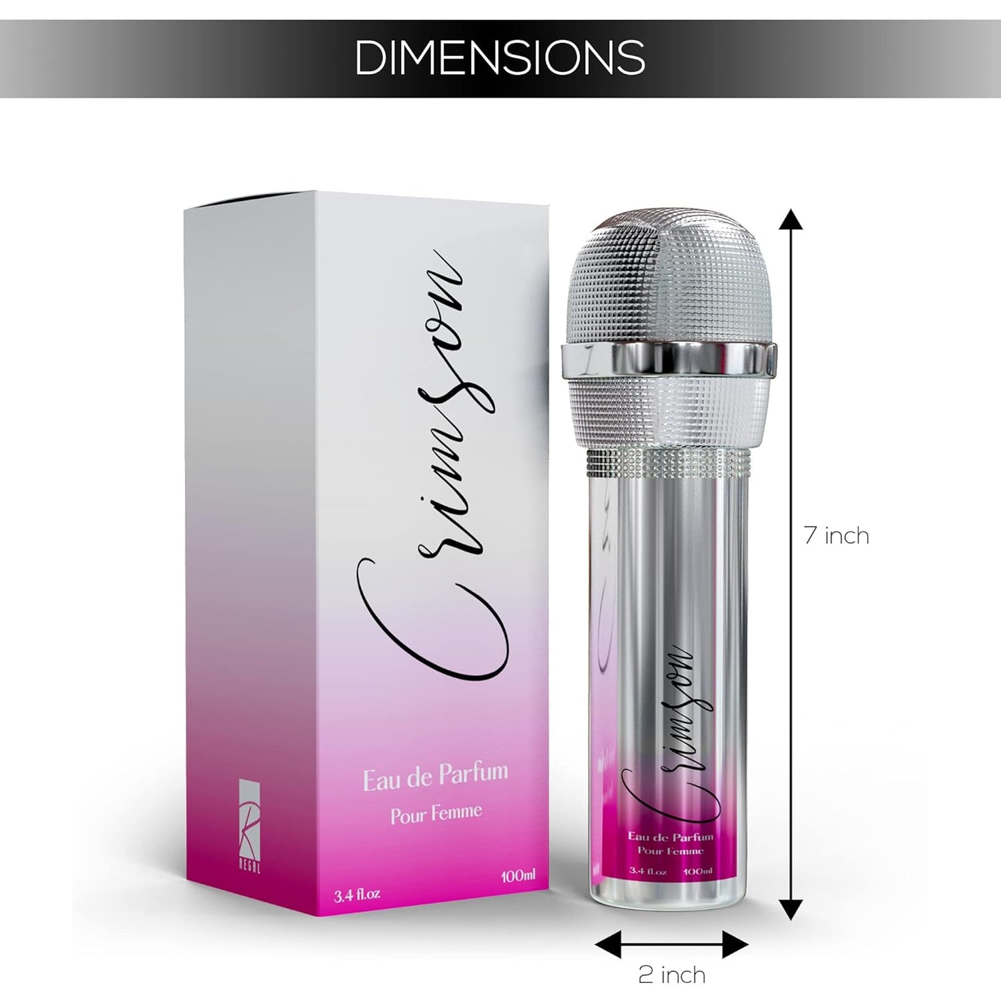 Regal Fragrances Womens Perfume Crimson - Inspired by the Scent of the Baccarat Rouge Perfume For Women - with Notes of Spices and Woods, 100 ml 3.4 fl Oz