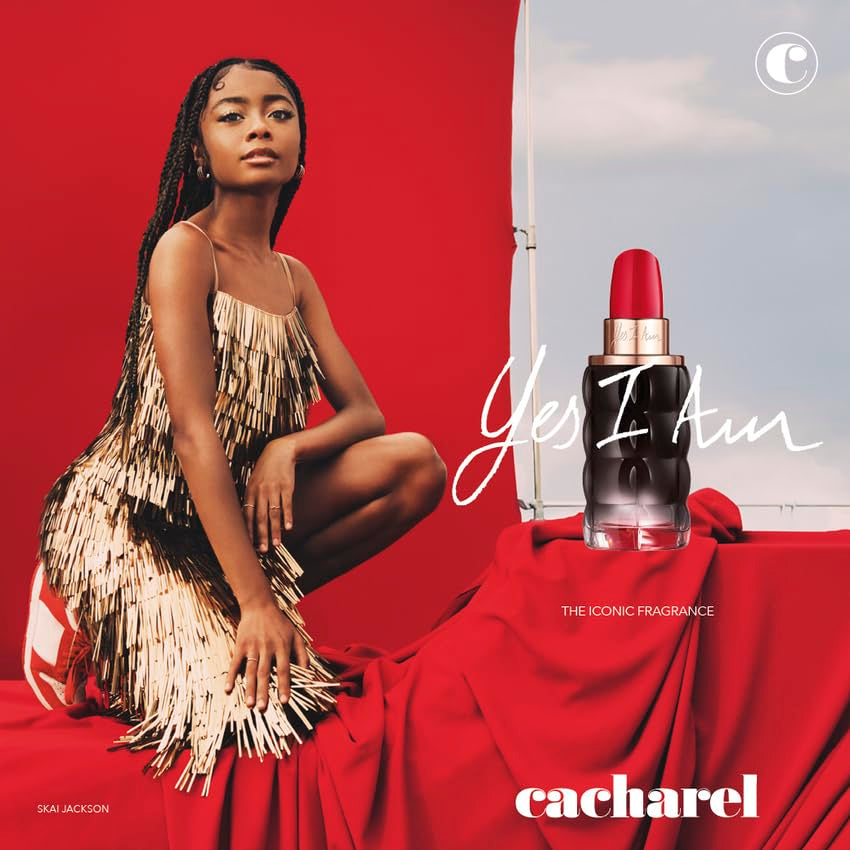 Cacharel Yes I Am Eau de Parfum Spray for Women -Cardamom, Jasmine & Milk Accord Fragrance.