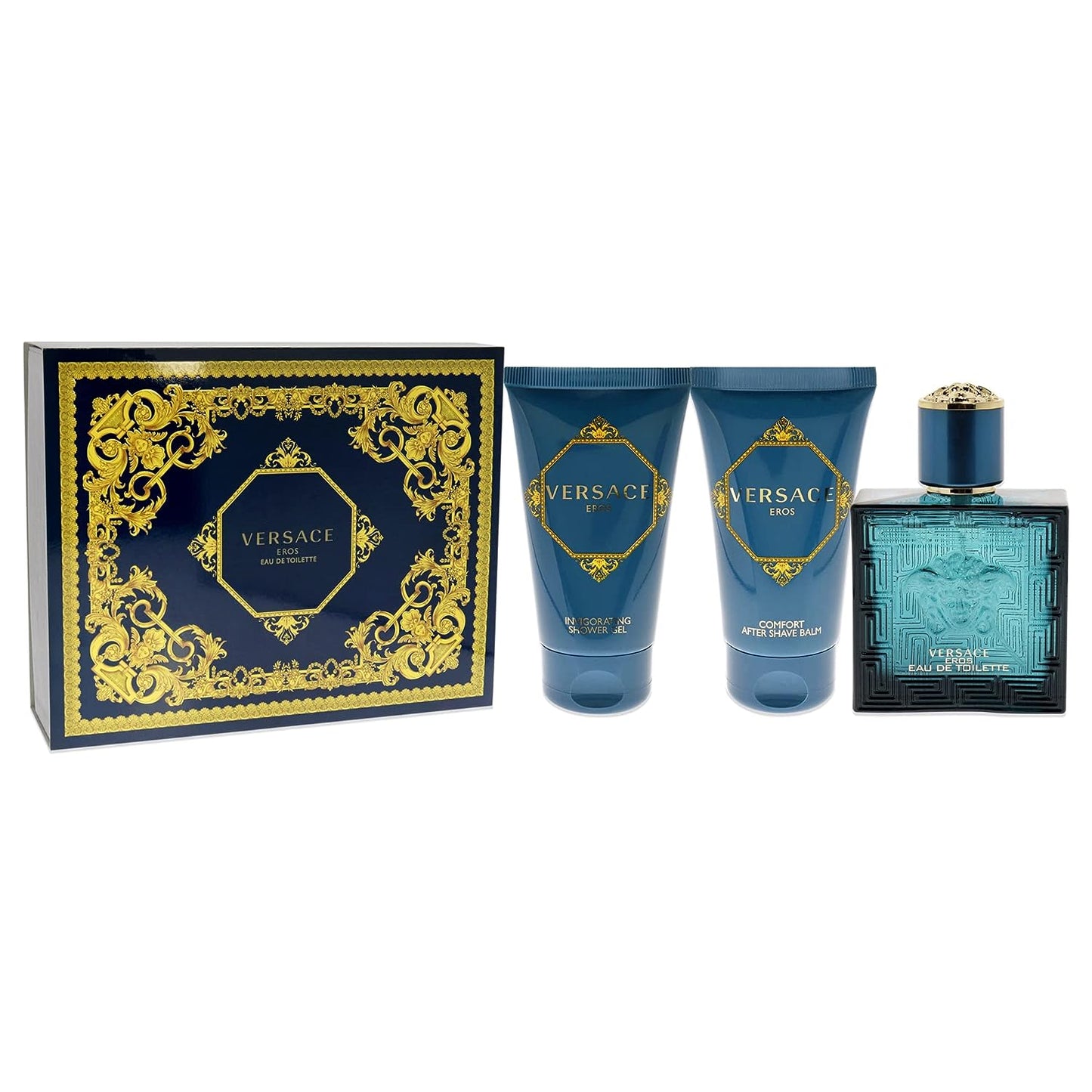 Eros 1.7 Oz Sp/1.7 Oz Sg/1.7 Oz Aft Shave Balm SET