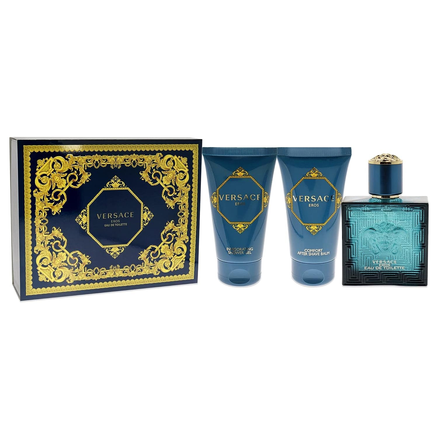 Eros 1.7 Oz Sp/1.7 Oz Sg/1.7 Oz Aft Shave Balm SET