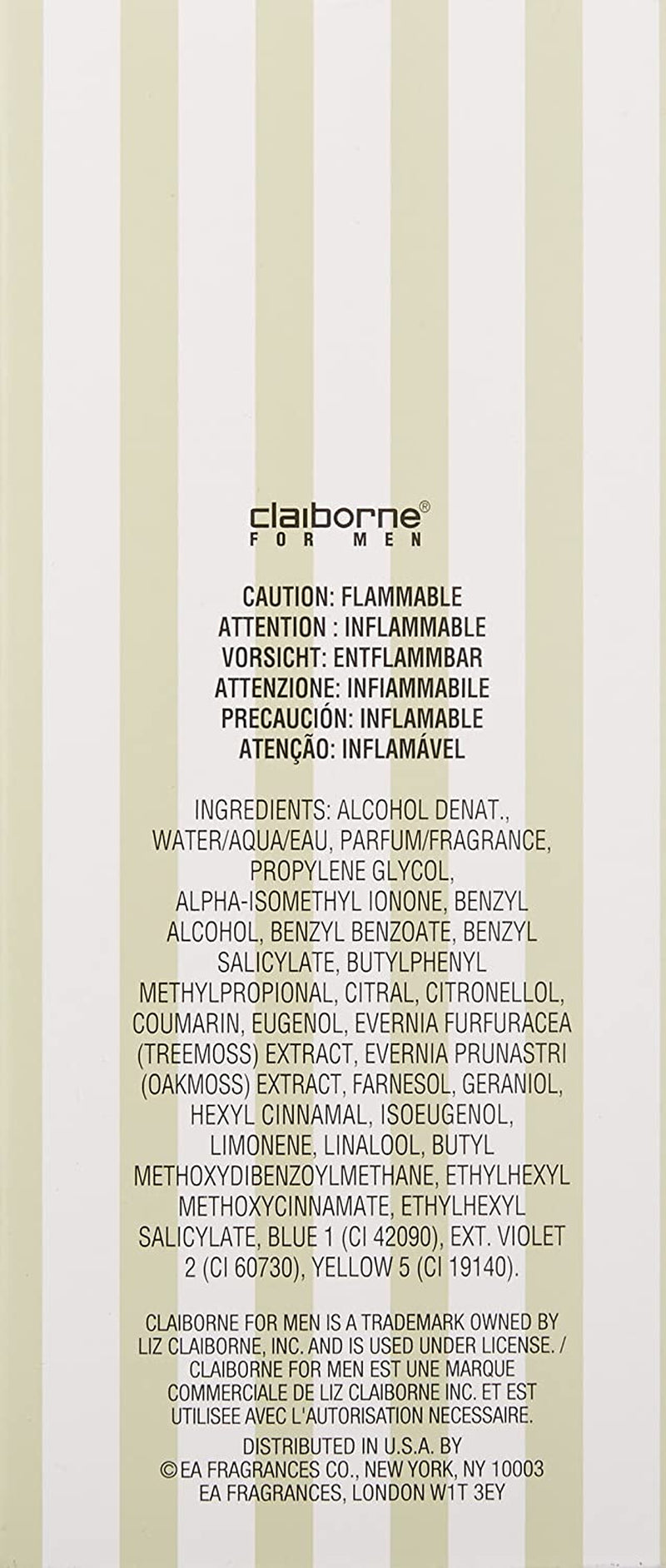 Liz Claiborne Men's Cologne, Eau de Cologne Spray, Daytime Scent, Claiborne for Men, 3.4 Fl Oz