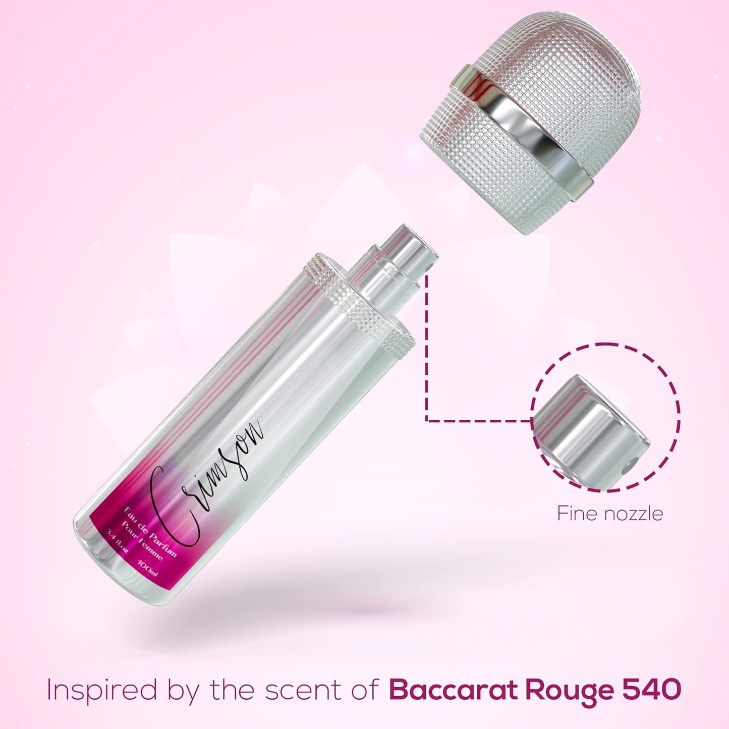 Regal Fragrances Womens Perfume Crimson - Inspired by the Scent of the Baccarat Rouge Perfume For Women - with Notes of Spices and Woods, 100 ml 3.4 fl Oz