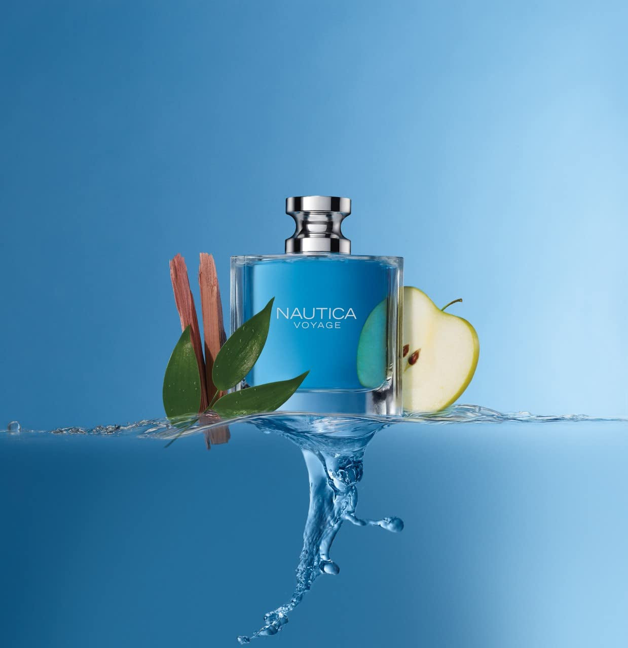 Nautica Voyage Eau De Toilette for Men - Fresh, Romantic, Fruity Scent - Woody, Aquatic Notes of Apple, Water Lotus, Cedarwood, and Musk - Ideal for Day Wear - 3.3 Fl Oz