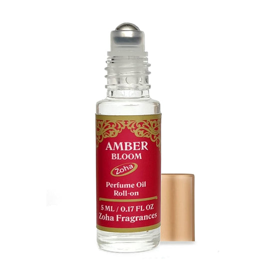 Amber Bloom Perfume for Women and Men, Alcohol-Free Hypoallergenic Vegan Fragrance Oil Roll-On