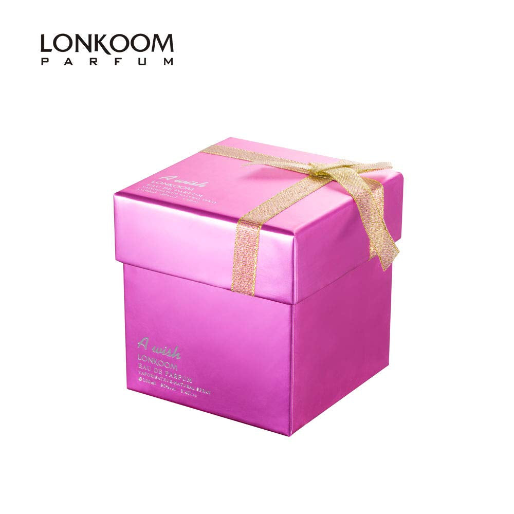 Lonkoom A Wish - Pink - Fragrance for Women - Floral and Fruity Scent - Perfume Notes of Kiwi, Lychee, Quince, Cupcake, Jasmine, Musk, Orris Root - Long Wearing Aromatic Projection - 3.4 oz EDP Spray