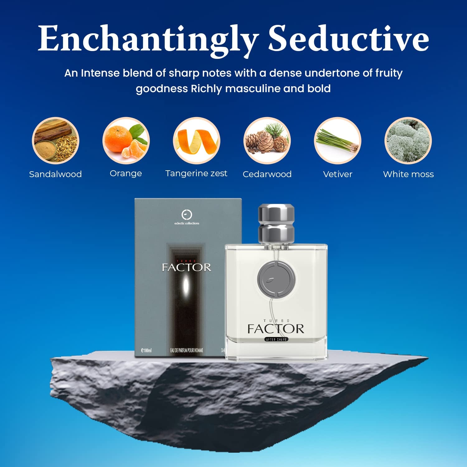 Cologne for Men Tangerine, Marine and Orange Scents, 100Ml (3.4Oz)