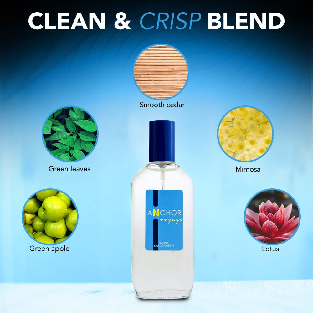 American Collection Mens Fragrance, Inspired by the Scent of Nautica's Voyage Cologne For Men, Eau de Parfum Natural Spray, Green Apple, Cedar, Airy And Crisp Scents 80 ML 2.75 Fl Oz