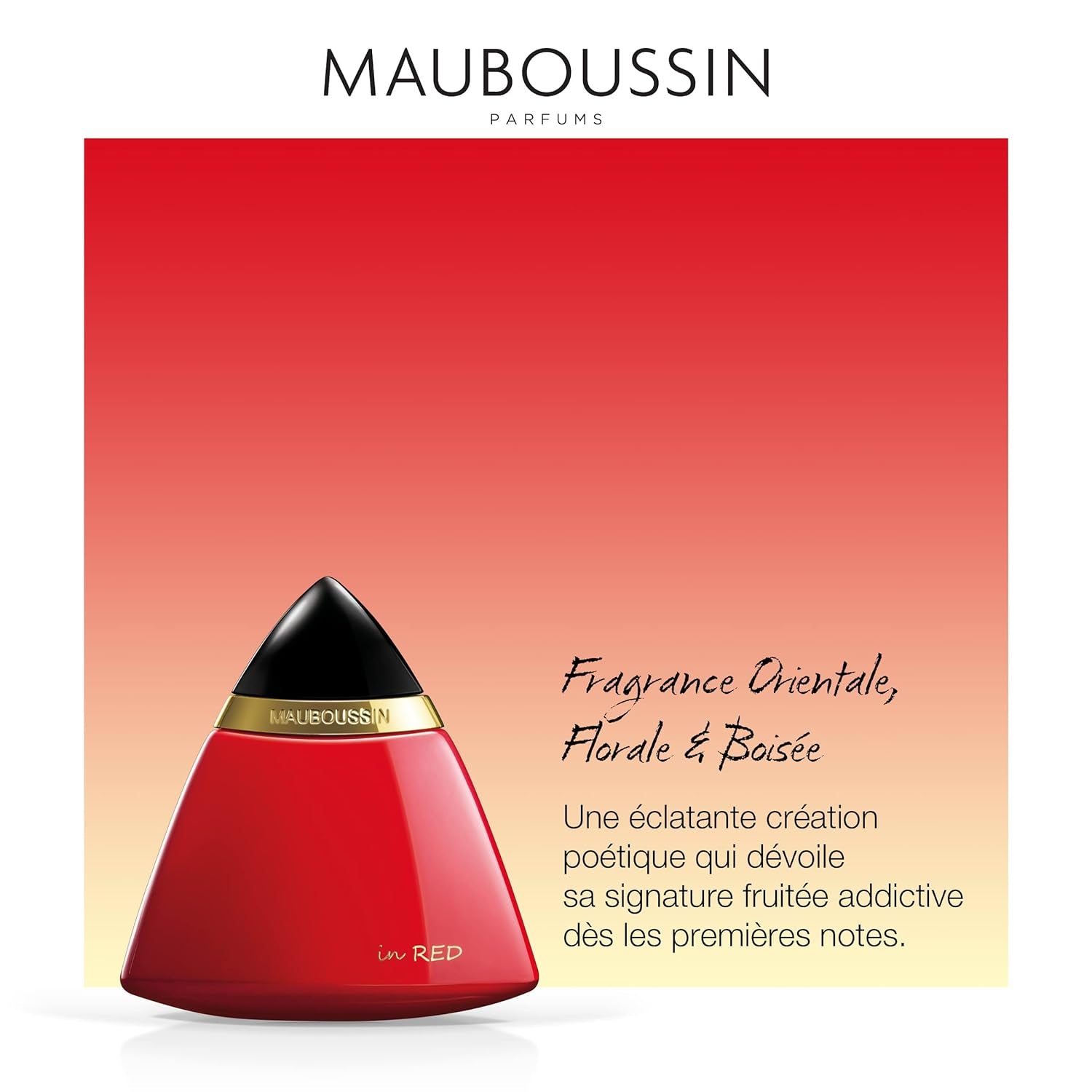 Mauboussin - In Red 100ml (3.3 Fl Oz) - Eau de Parfum for Women - Oriental, Floral & Woody Scents