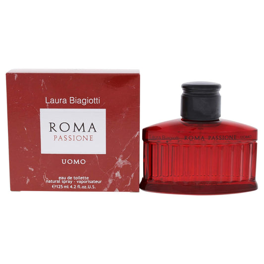 Roma Passione for Men Fresh, Strong and Persistent Scent - Opens with Yellow Mandarin, Cardamom and Elemi - Perfect for Date Night or Evening Out - 4.2 oz EDT Spray