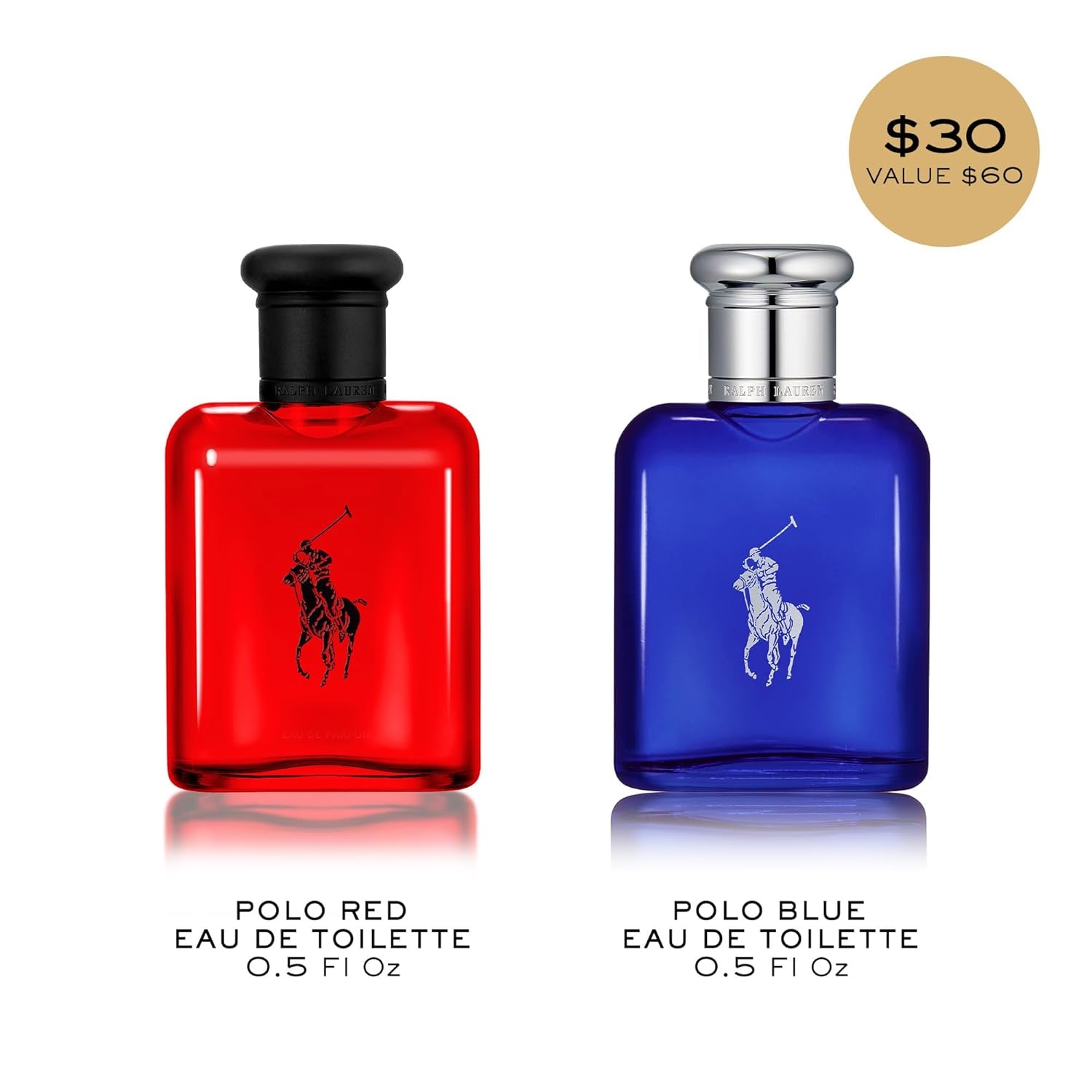 Ralph Lauren - Polo Red & Polo Blue - Eau de Toilette – Men’s Cologne – 2-Piece Mini Gift Set – Travel Size - 0.5 Fl Oz Each