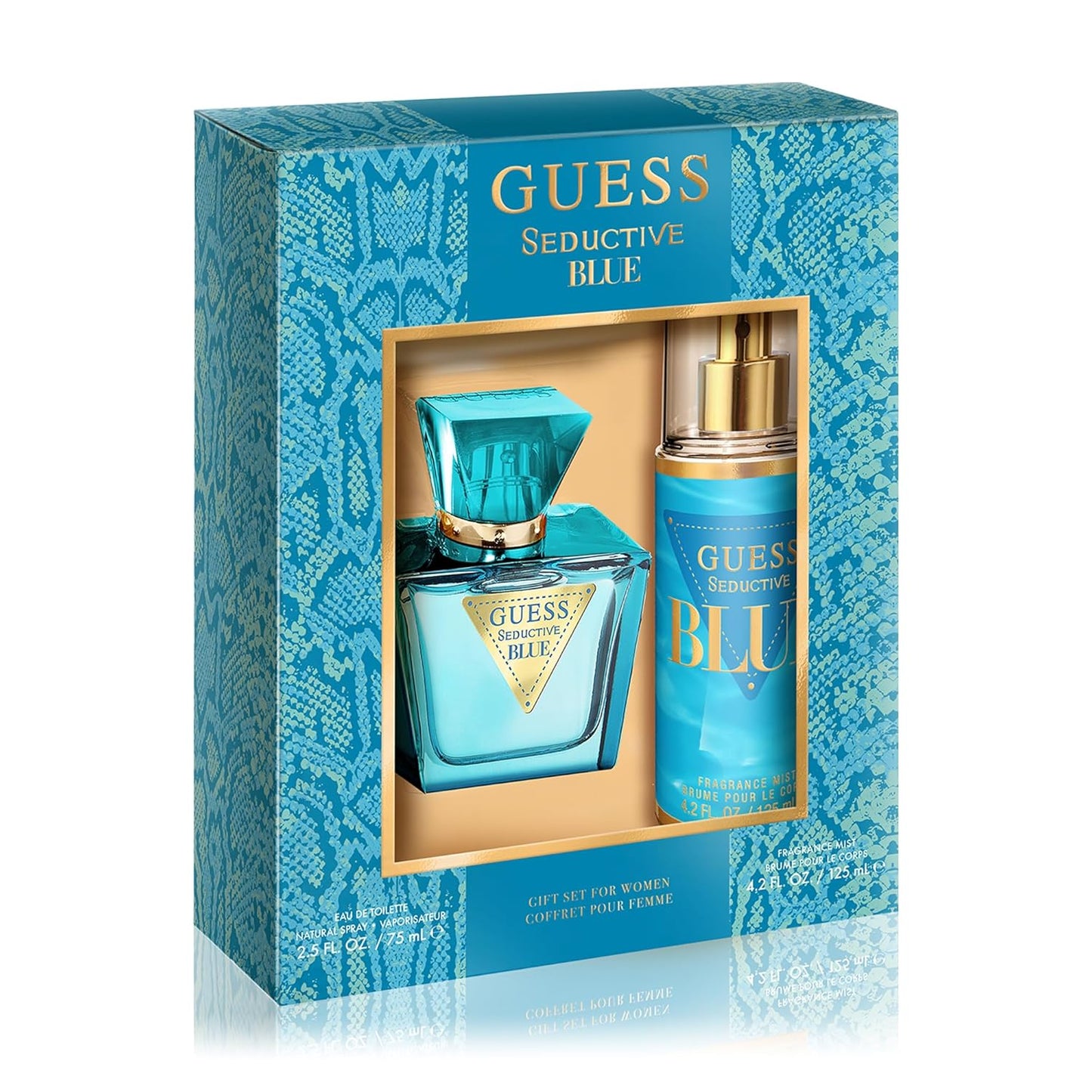 Seductive Blue Women/Femme Eau de Toilette 2 Piece Gift Set - Perfume Spray 2.5 Fl. Oz. & Fragrance Mist 4.2 Fl. Oz.