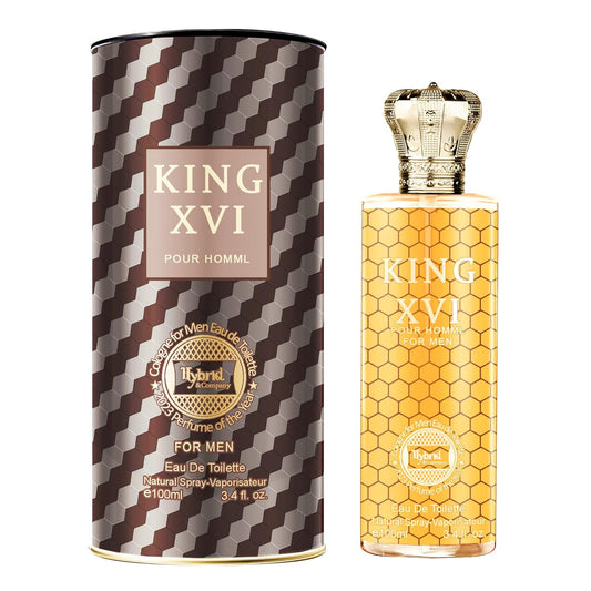 King Xvi Eau De Toilette Confident Attractive Crispness Mens Perfume,3.4 Fl Oz