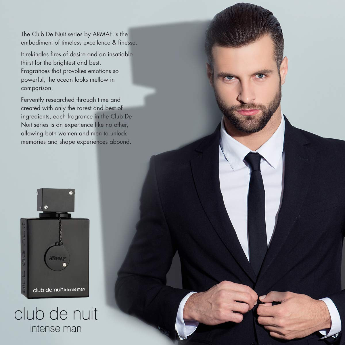 club de nuit intense Man EDT Men New in Box, Black , 3.6 Fl Oz