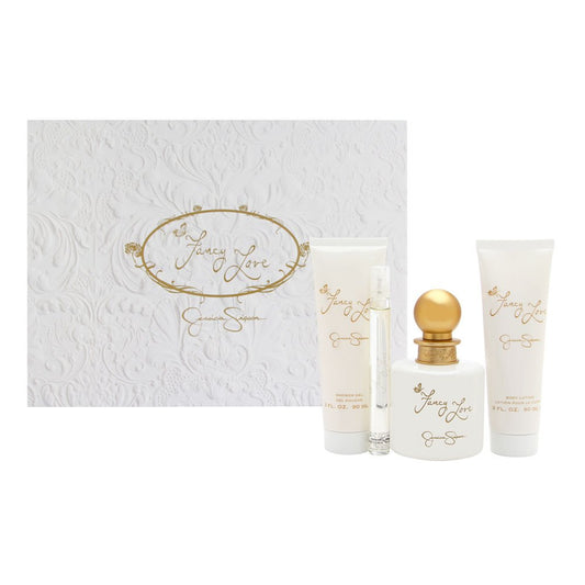 for Women - 4 Pc Gift Set 3.4oz EDP Spray, 0.34oz EDP Mini Spray, 3oz Body Lotion, 3oz Bath & Shower Crème