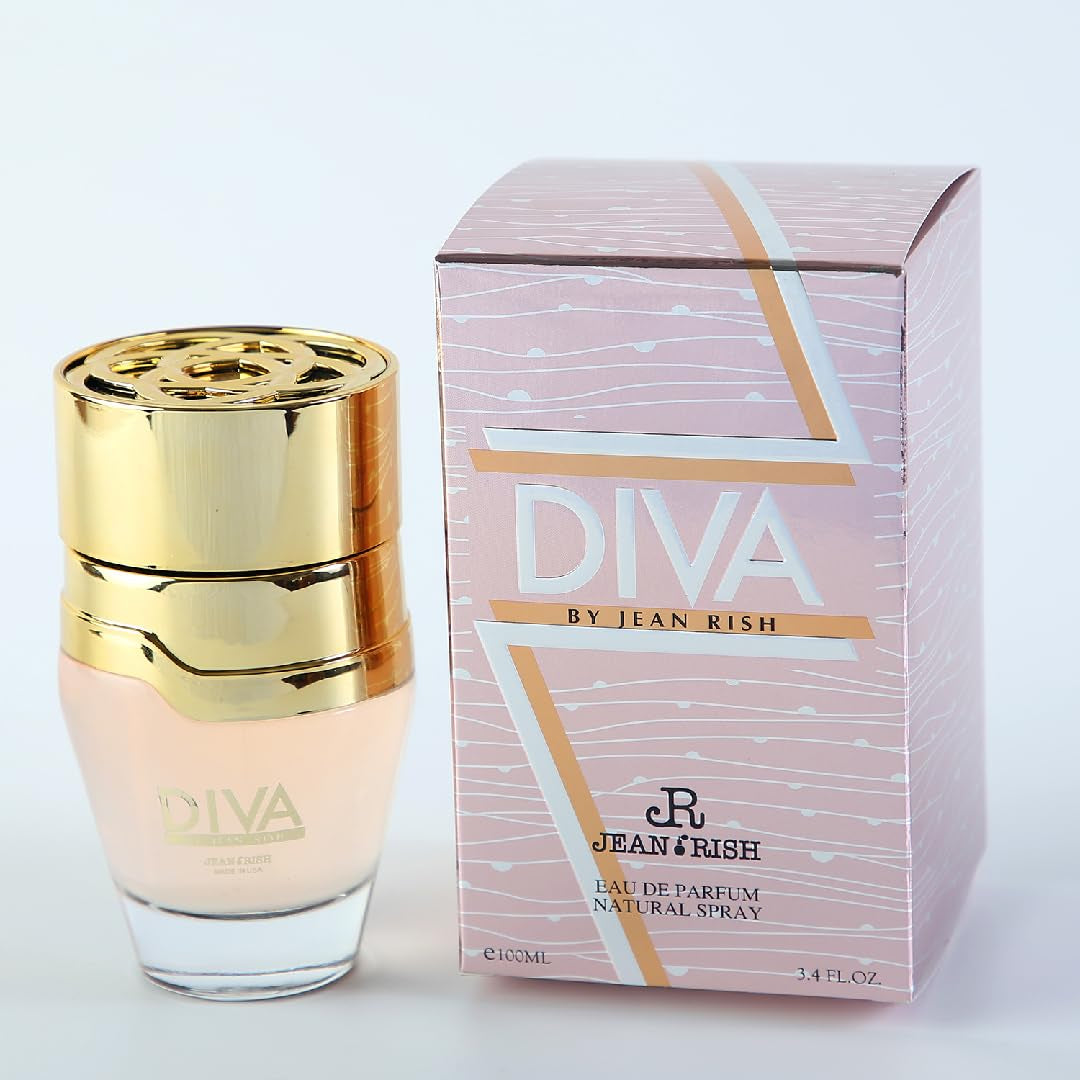 Diva Eau De Parfum - Perfume for Women (3.4 Fl Oz / 100ml) with Champagne Rose, Pink Pepper & White Musk Notes - Long Lasting and Luxury Fragrance