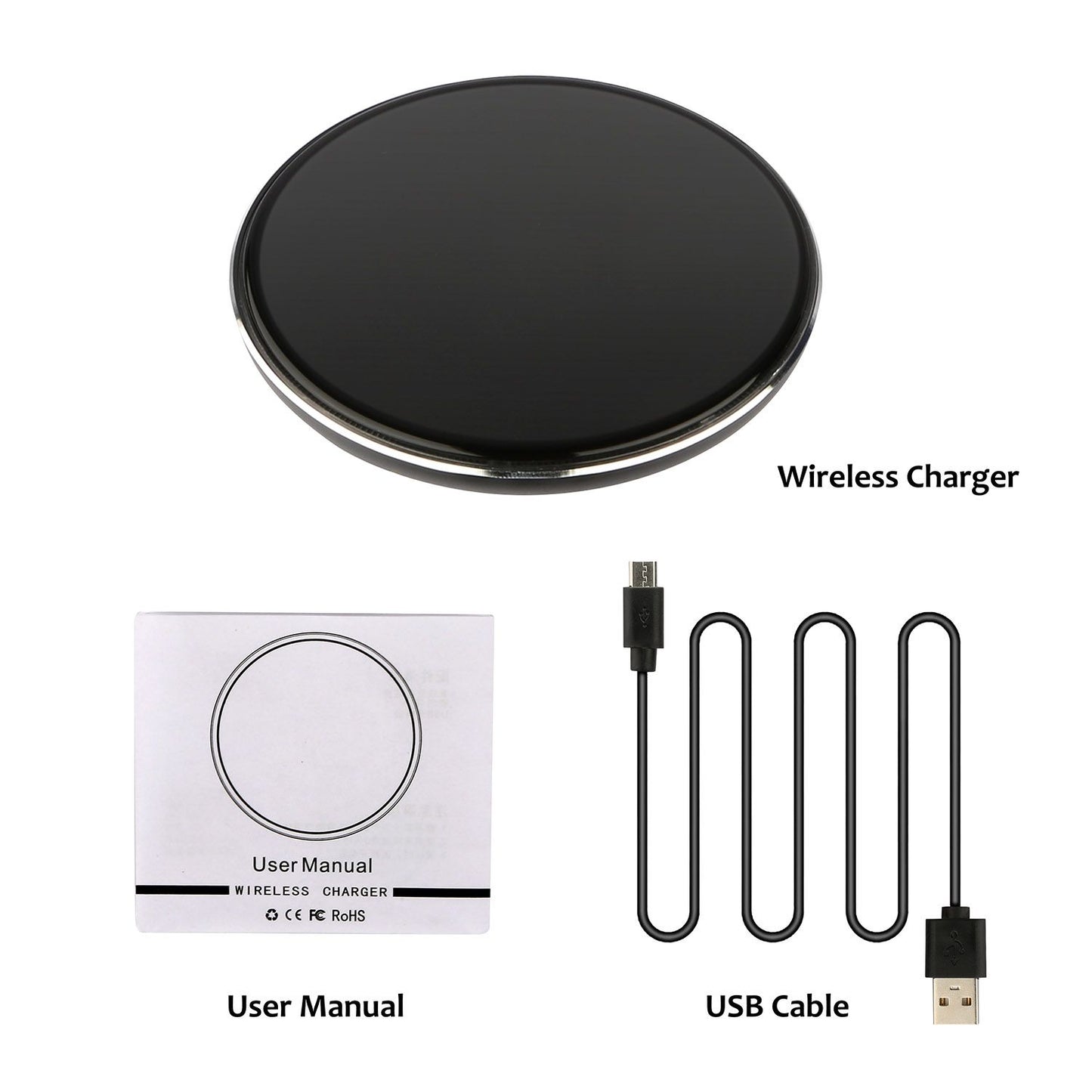 Wireless Charger Qi-Certified Ultra-Slim 5W Charging Pad for iPhone XS MAX/XR/XS/X/ 8/8 Plus