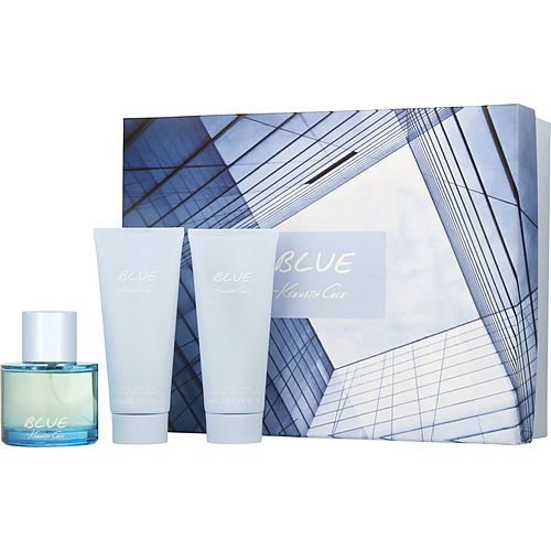 KENNETH COLE BLUE by Kenneth Cole EDT SPRAY 3.4 OZ & AFTERSHAVE BALM 3.4 OZ & HAIR AND BODY WASH 3.4 OZ