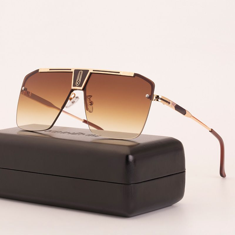 New Large Frame Sunglasses Men's Box Sunglasses