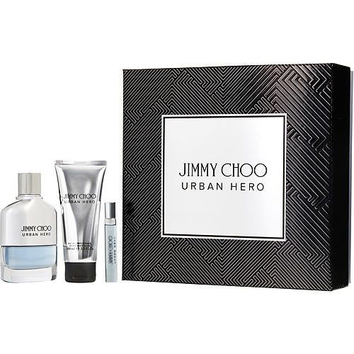 JIMMY CHOO URBAN HERO by Jimmy Choo EAU DE PARFUM SPRAY 3.3 OZ & AFTERSHAVE BALM 3.4 OZ & EAU DE PARFUM SPRAY 0.25 OZ