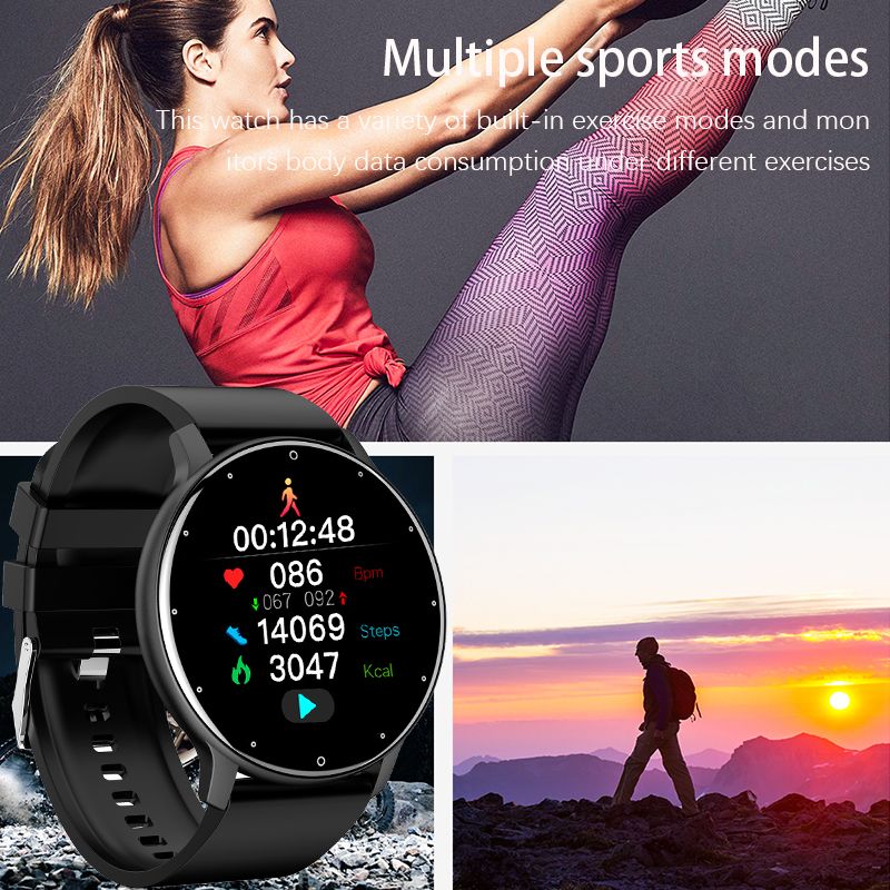 New Smart Watch Men Full Touch Screen Sport Fitness Watch IP67 Waterproof Bluetooth For Android ios smartwatch Men+box