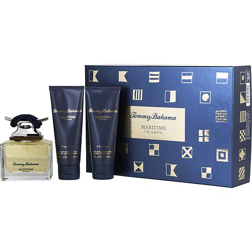 TOMMY BAHAMA MARITIME TRIUMPH by Tommy Bahama EAU DE COLOGNE SPRAY 4.2 OZ & AFTER SHAVE BALM 3.4 OZ & HAIR & BODY WASH 3.4 OZ