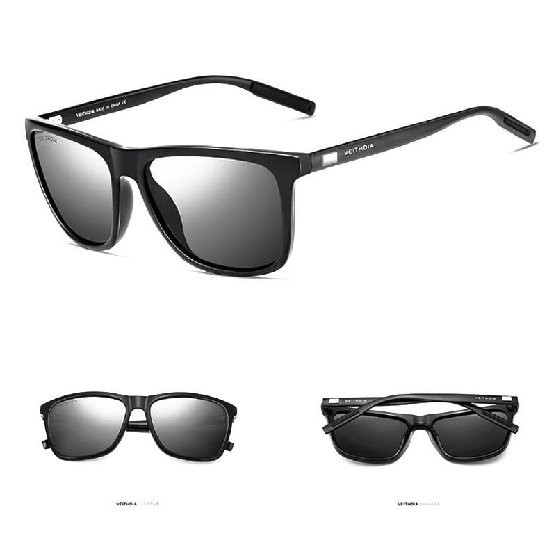 Polarized Sunglasses for Women, Square Mirrored Trendy Shades with UV Protection