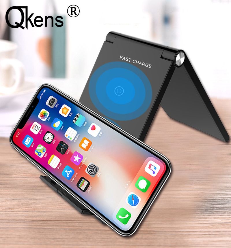 10W Qi Wireless Charger For iPhone XS Max XR 8 Plus Samsung Galaxy S10+ S10e Note8 9 S9 S8 S7 S6 Edge Fast Charging Dock Station