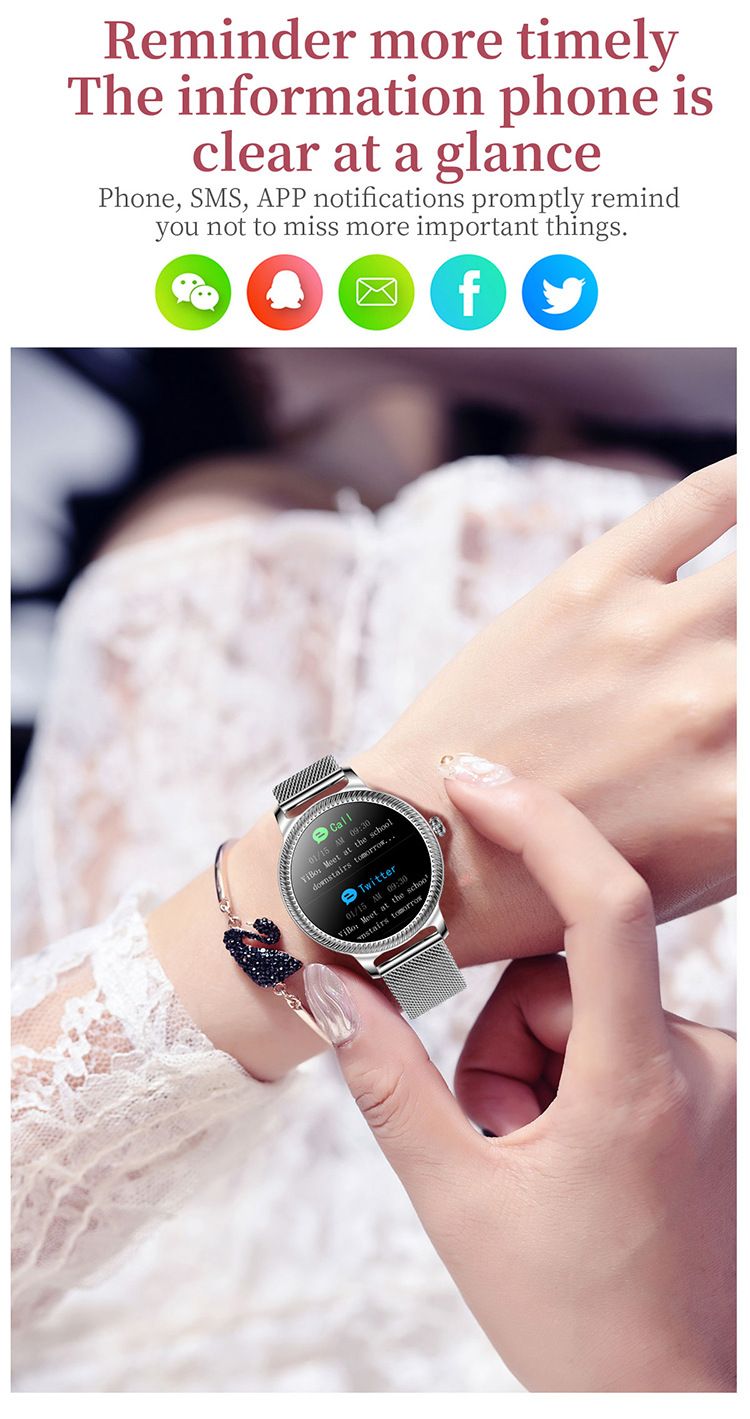 Women's AK38 Smart Watch Heart Rate Smart Bluetooth Bracelet Sports Watch Smart Watch