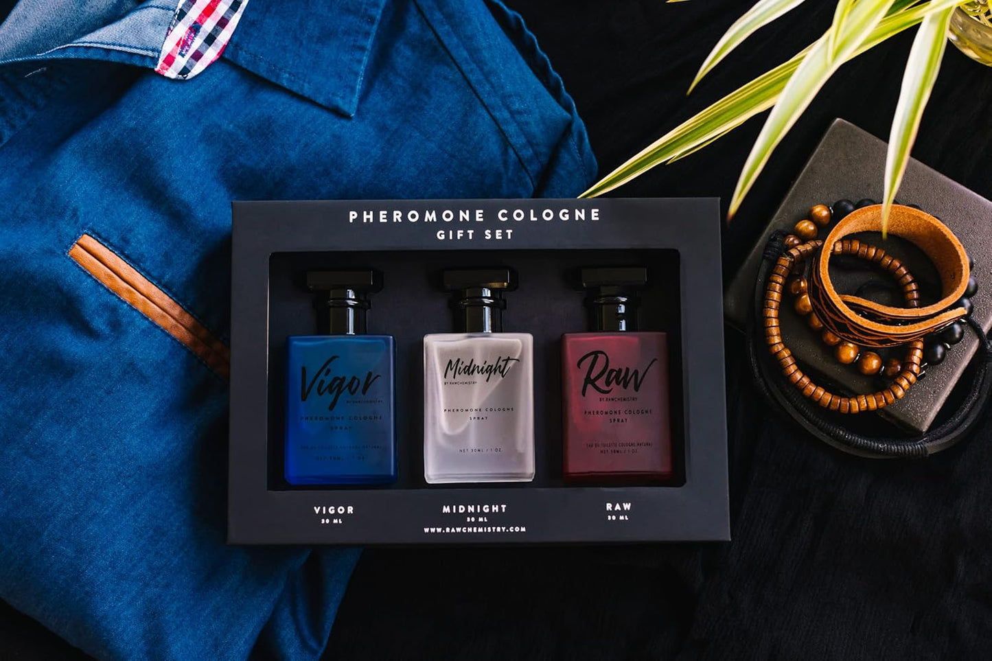 - A Pheromone Infused Mens Cologne Gift Set - Set of 3 Colognes