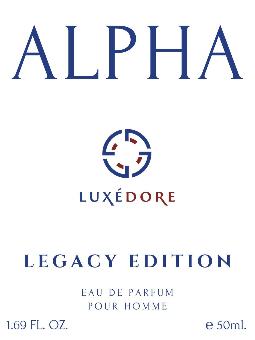 Luxedore ALPHA, Perfume Classic, Eau De Parfum, Pheromone Cologne for Men, Fresh Woody Jasmine Fragrance