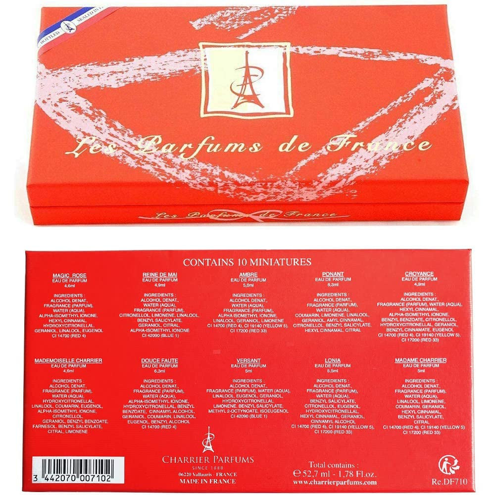 Charrier Parfums - 10 Eaux De Parfum Luxurious Gift Box - 52.7 Ml - Made in Provence, France