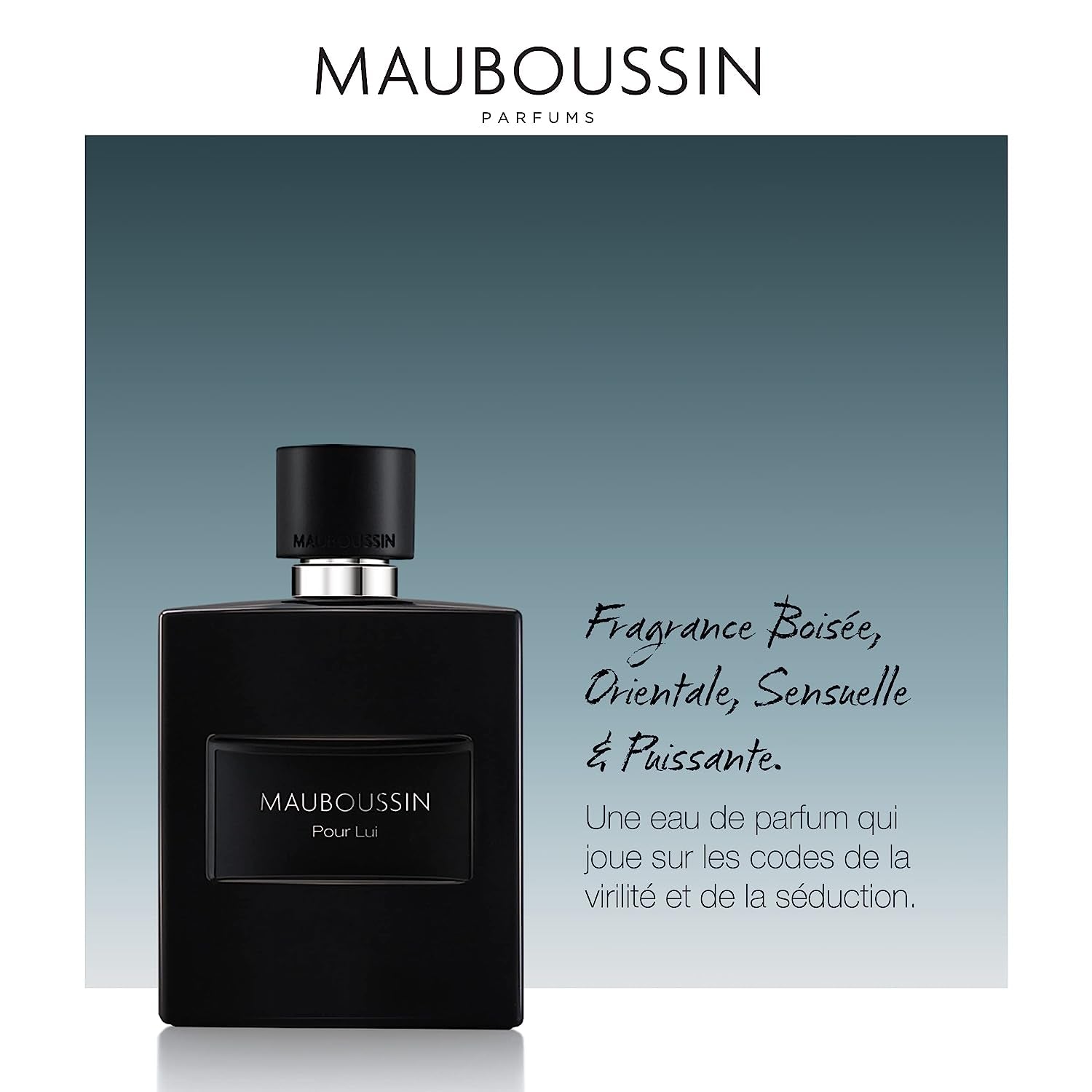 Mauboussin - Pour Lui In Black 100ml (3.3 Fl Oz) - Eau de Parfum for Men - Woody & Oriental Scents