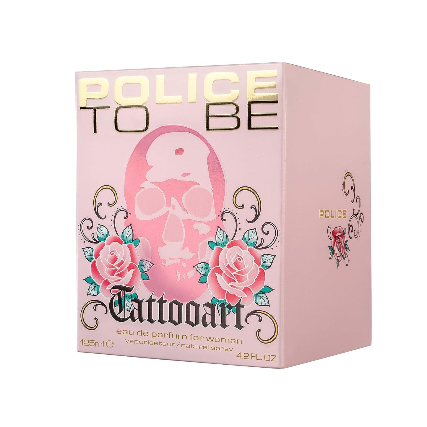 To Be Tattooart For Woman By Police - Fragrance For Women - Floral Fruity Gourmand Scent - Creamy Sandalwood And A Powdery-Sweet Marshmallow Accord - Eye-Catching Skull Bottle - 4.2 Oz EDP Spray