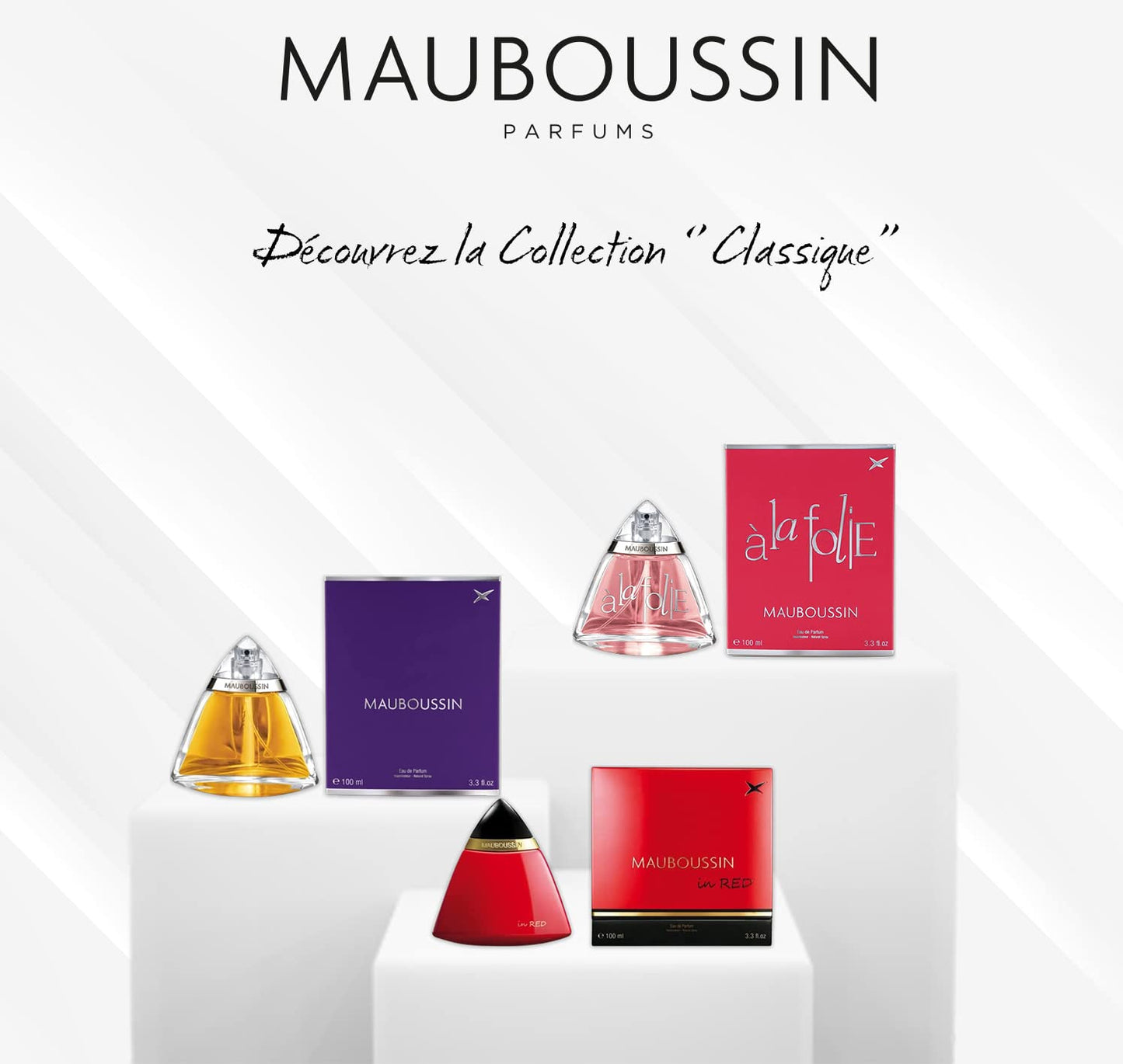 Mauboussin - A La Folie 100ml (3.3 Fl Oz) - Eau de Parfum for Women - Floral & Oriental Scents