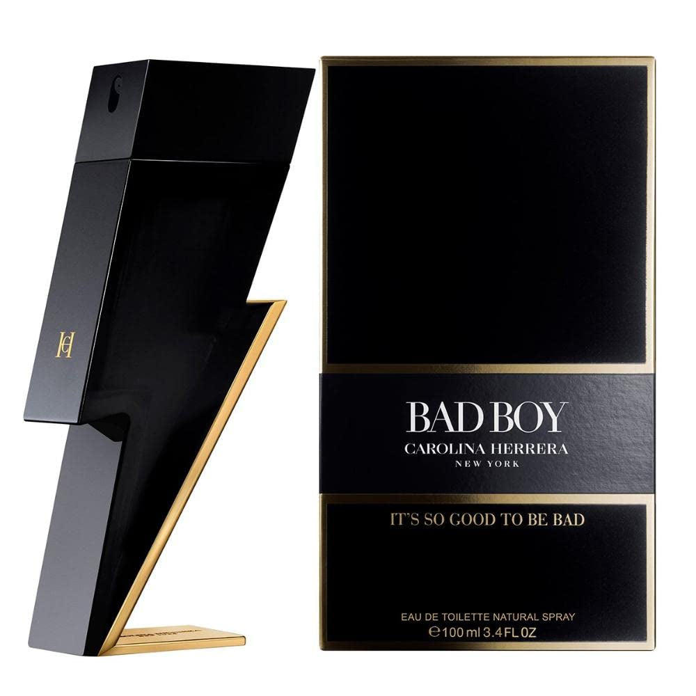 Bad Boy Fragrance for Men - Seductive, Masculine Scent - Features Oriental and Spicy Accords - Ideal for Evening Wear - Alluring Notes of Black and White Pepper - Edt Spray - 3.4 Oz