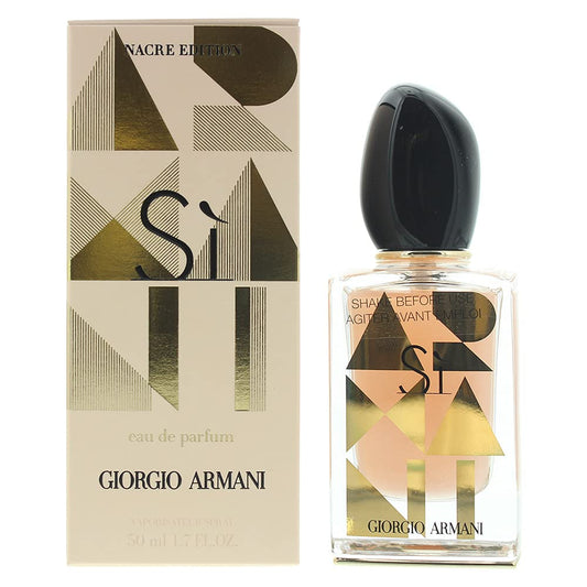 GIORGIO  Si Nacre Eau De Parfum, Glitter Edition, Chypre Fruity Fragrance, 1.7 Oz