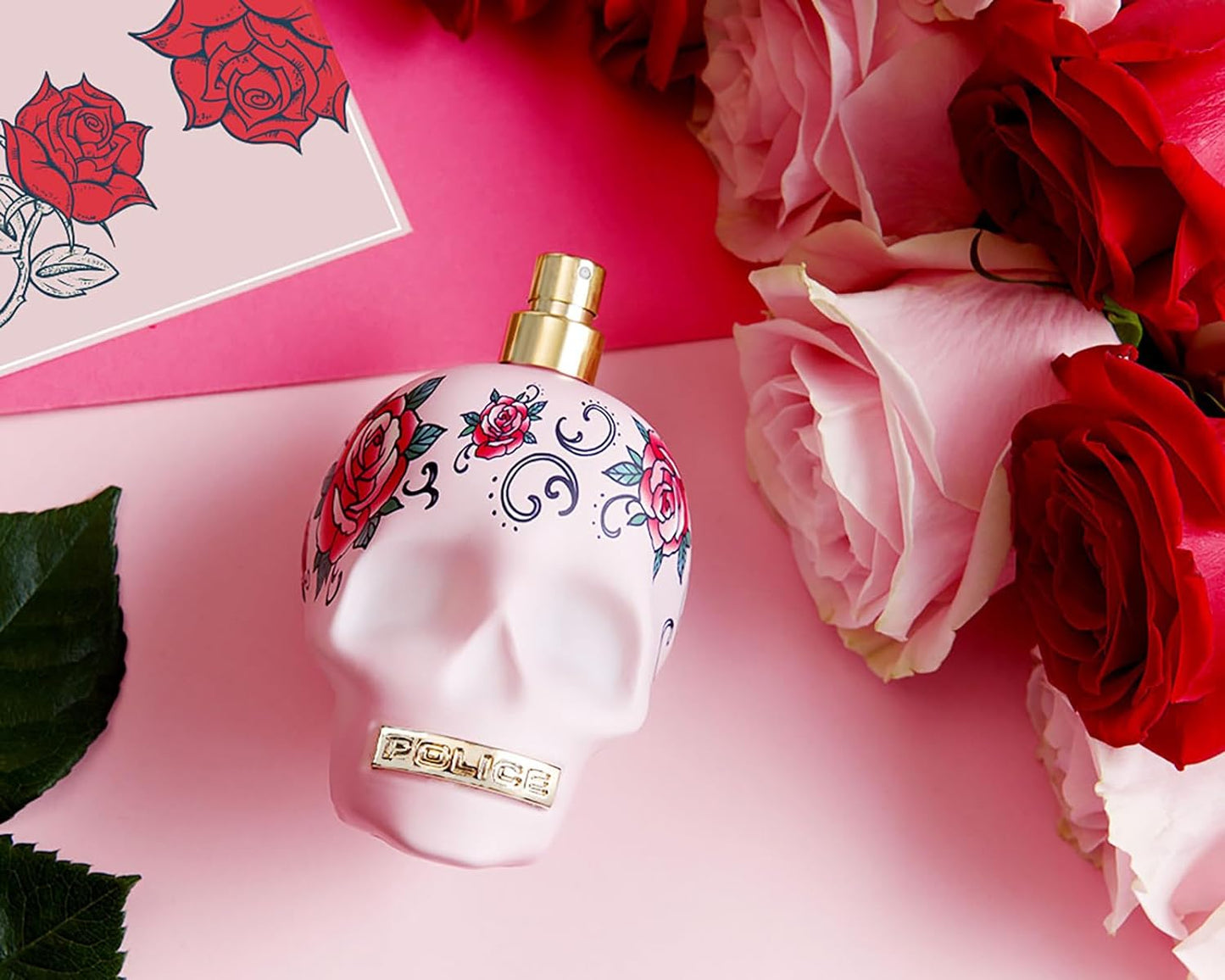 To Be Tattooart For Woman By Police - Fragrance For Women - Floral Fruity Gourmand Scent - Creamy Sandalwood And A Powdery-Sweet Marshmallow Accord - Eye-Catching Skull Bottle - 4.2 Oz EDP Spray