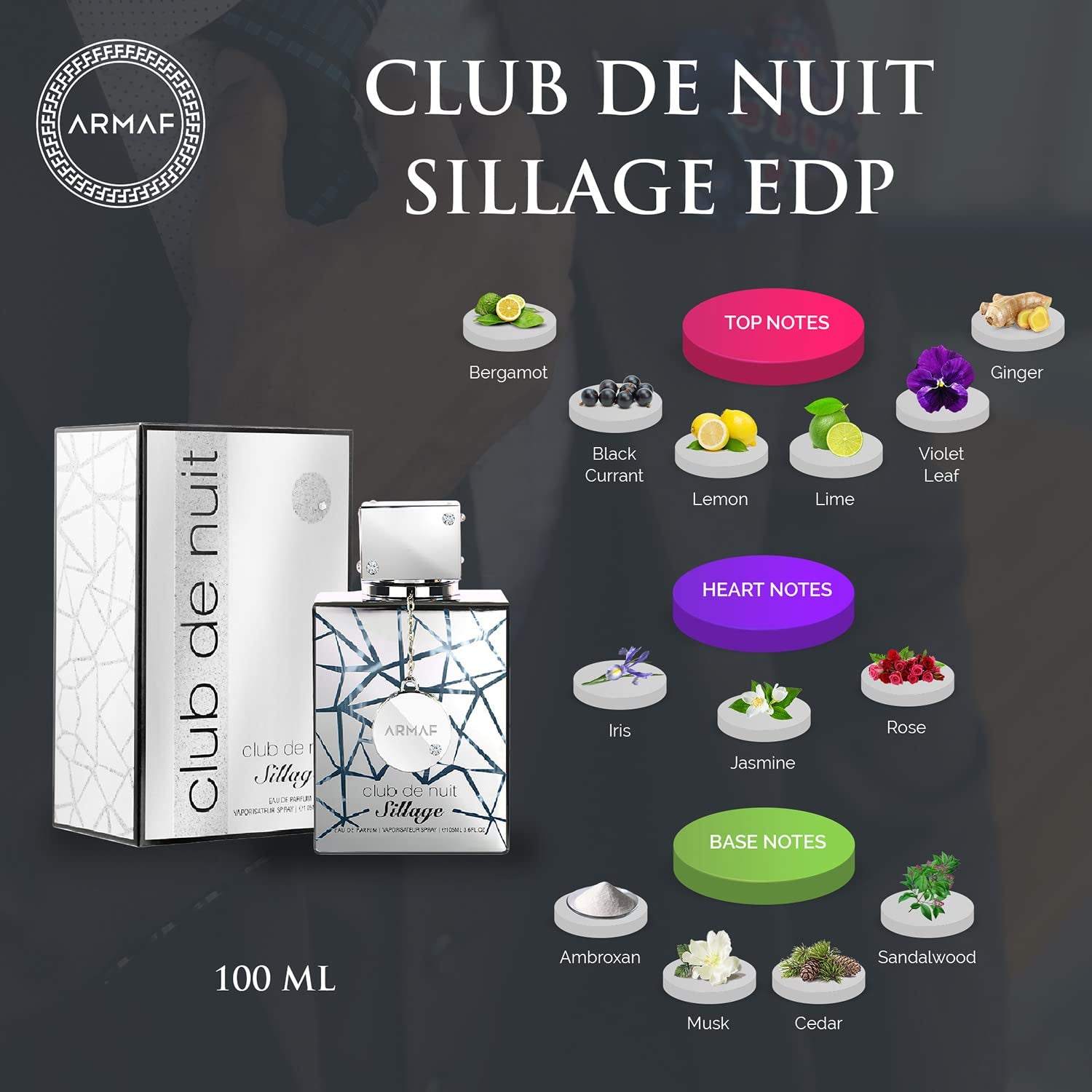 Club De Nuit Sillage EDP Spray Men 3.6 Oz