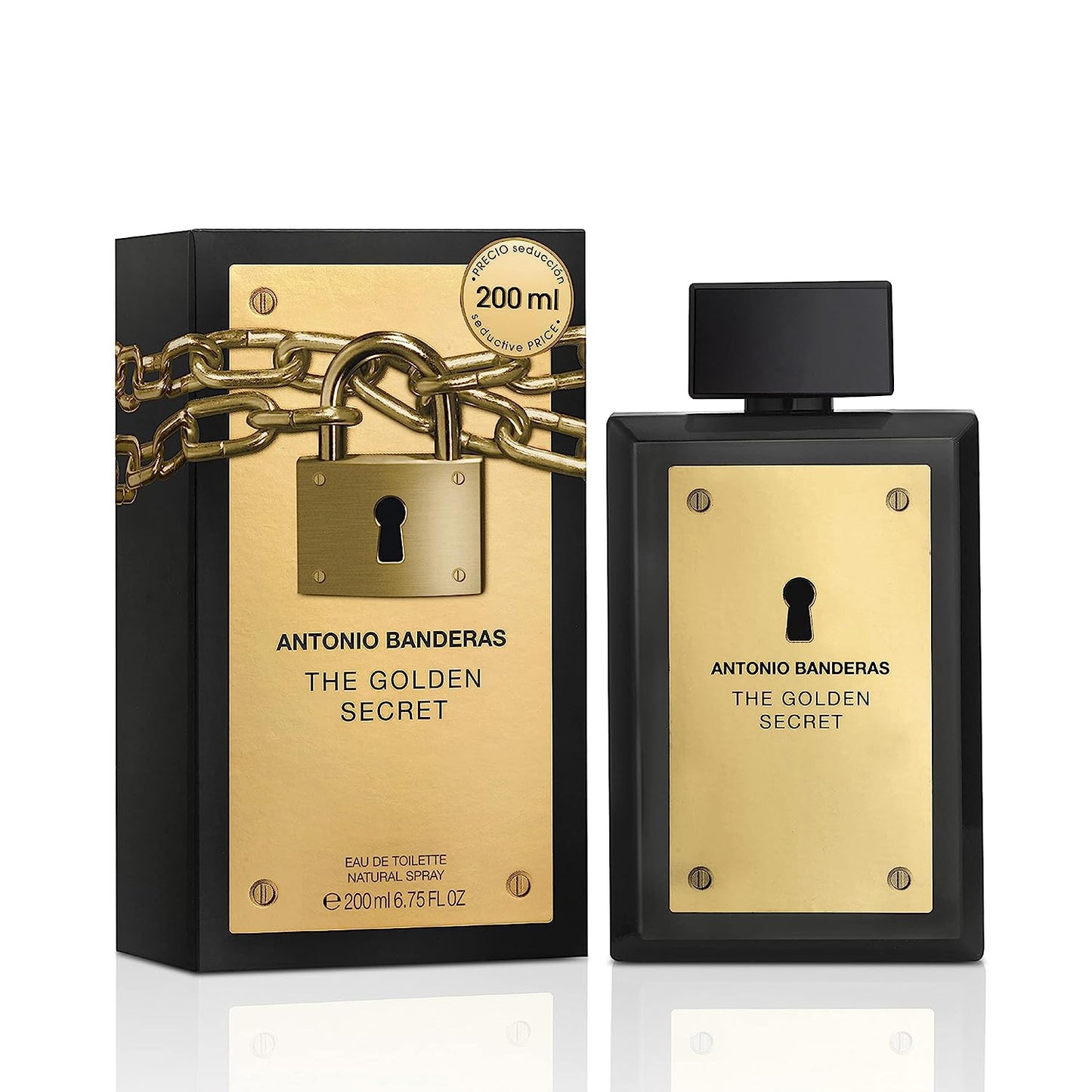 Antonio Banderas Perfumes - The Golden Secret - Eau de Toilette Spray for Men - Long Lasting - Masculine, Casual and Elegant Fragrance - Mint, Apple and Spicy Notes - Ideal for Day Wear - 6.7 Fl Oz