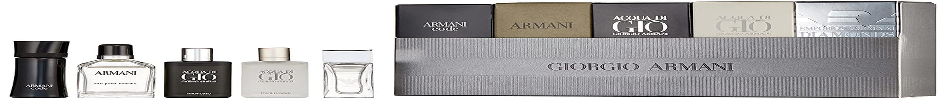Armani 5 Piece Mini Set for Men Mini Splash 0.13 Oz