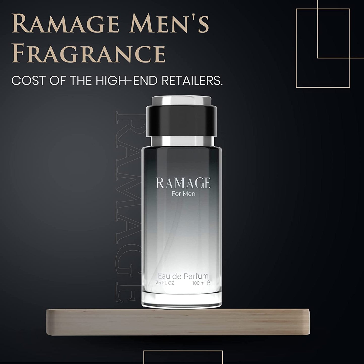 Regal Fragrances Mens Cologne Ramage - Inspired by the Scent of Dior's Sauvage - Earthy, Woody Tonka Bean and Sandalwood Scent (100 ML)