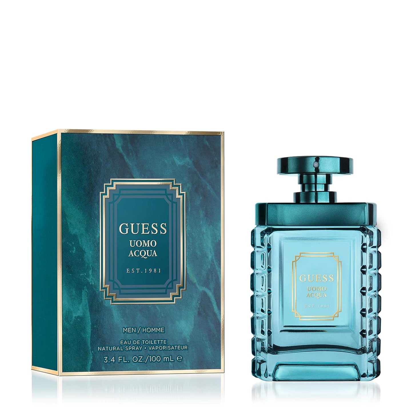 GUESS NEW for 2023 Uomo Acqua Eau De Toilette Cologne Spray for Men, 3.4 Fl. Oz.