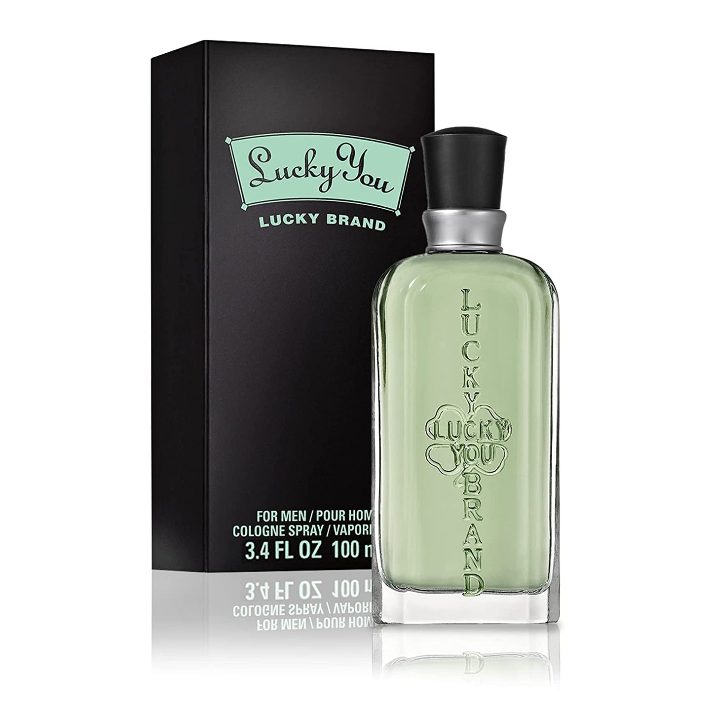 Lucky You Men's Cologne Fragrance Spray, Day or Night Casual Scent with Bamboo Stem Fragrance Notes, 3.4 Fl Oz