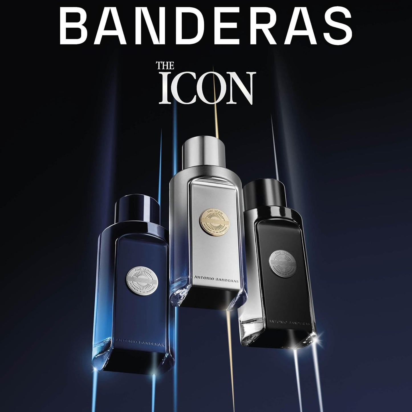 Antonio Banderas The Icon Elixir Eau De Perfume For Men - Long Lasting - Fresh, Elegant, And Sexy Scent - Spicy, Marine, And Woody Notes - Ideal For Special Events - 3.4 Fl Oz